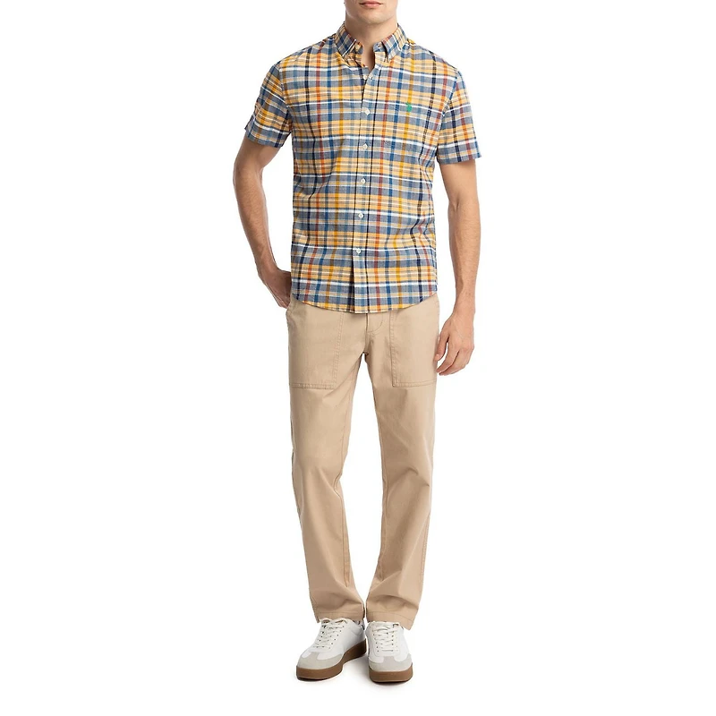 U.S. Polo Assn. Chemise Boutonnée à Manches Courtes Pour Hommes