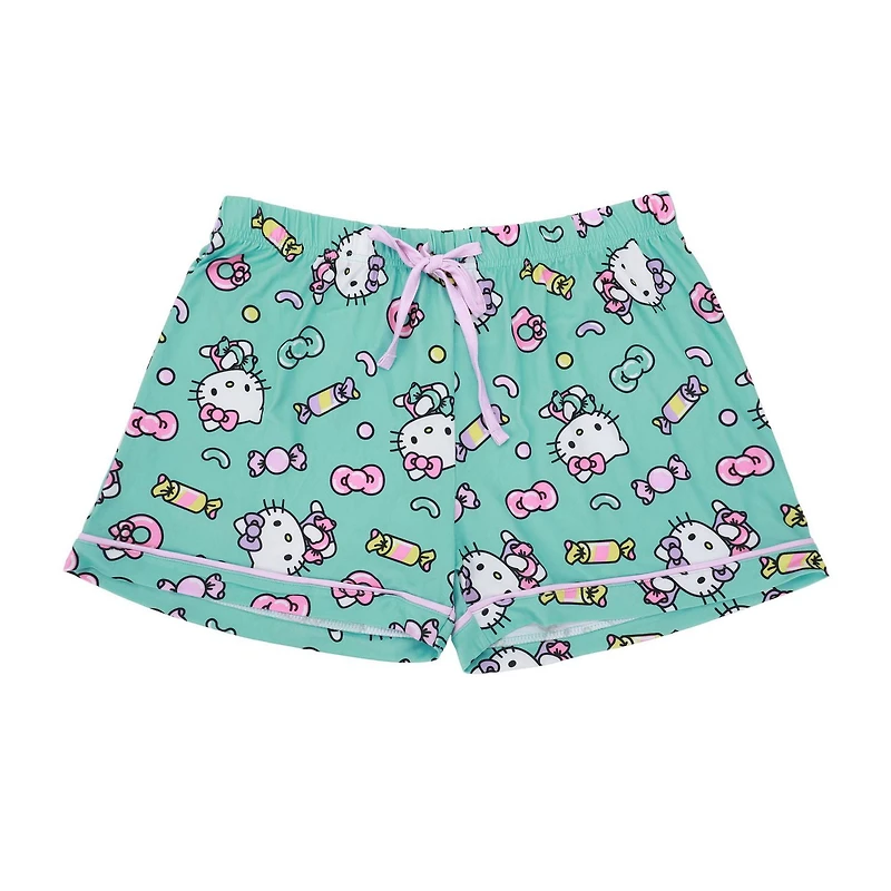 Ensemble de nuit pour femmes, chemise boutonnée et short Hello Kitty - Exclusivité en ligne