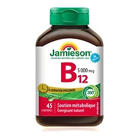 Jamieson comprimés vitamine B12 à libération prolongée, 5000 mcg, 45 comprimés