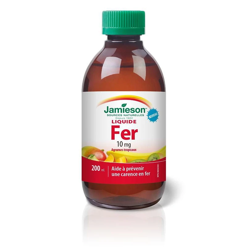 Jamieson liquide fer, 10 mg, agrumex tropicaux, 200 ml