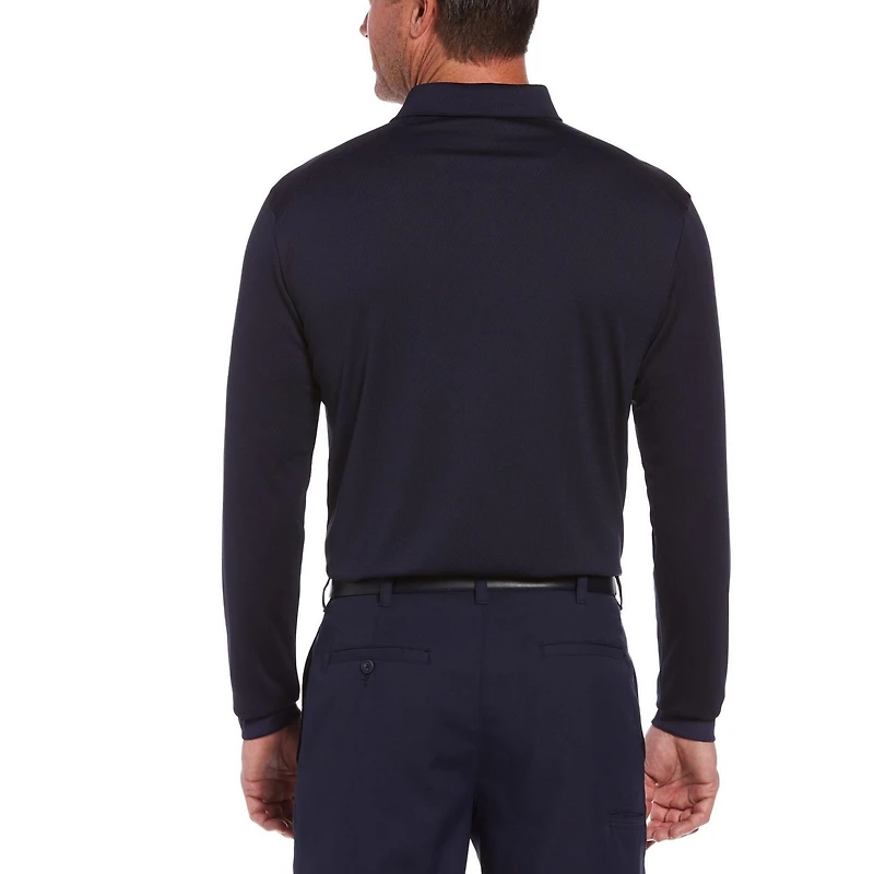 Polo en sergé texturé à manches longues Ben Hogan Performance pour hommes