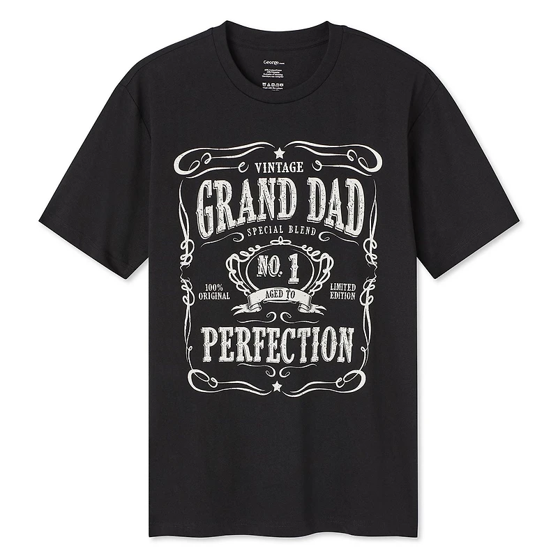 T-shirt à imprimé graphique George pour hommes Tailles P-2XL