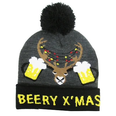 Ugly Christmas "Beery Xmas" Turn Cuff Toque