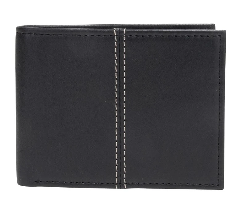 R70 Men's Genuine Slimfold Black Wallet