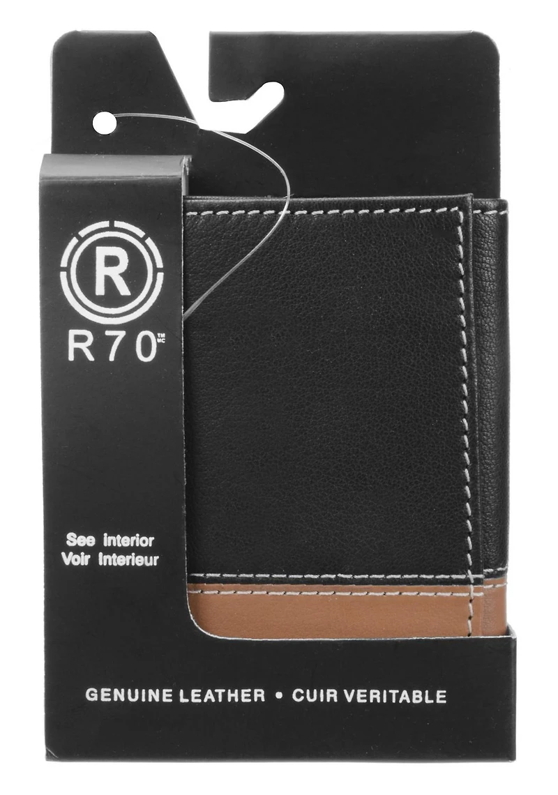 R70 Trifold Wallet, LEATHER TRIFOLD WALLET