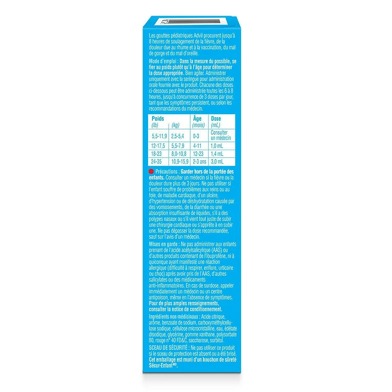 Gouttes Pédiatriques Advil - Fruit 24mL