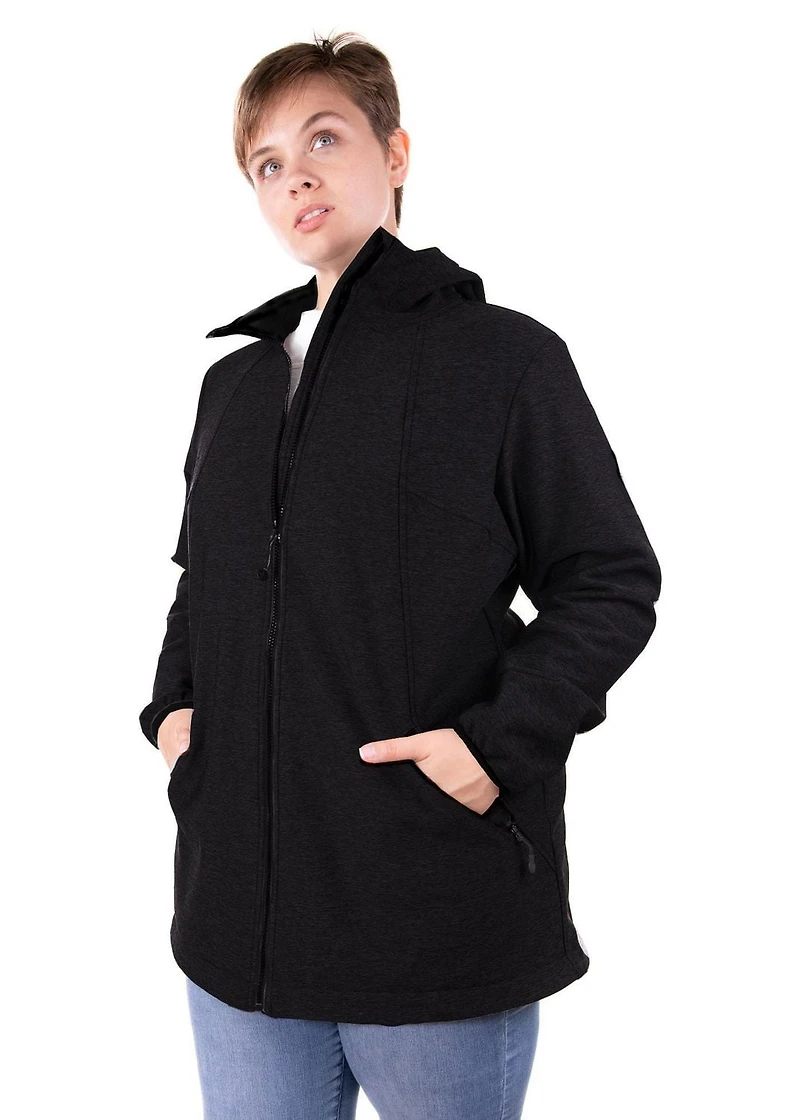 Swiss Tech Women's Plus Size Stretch Soft-Shell Jacket