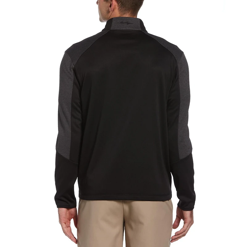 Men's Performance Long Sleeve Knit Full Zip Textured Jacket