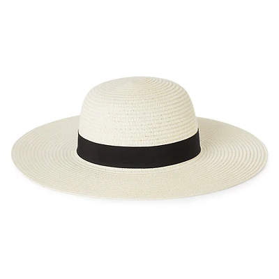 Time and Tru Women's Straw Panama Hat