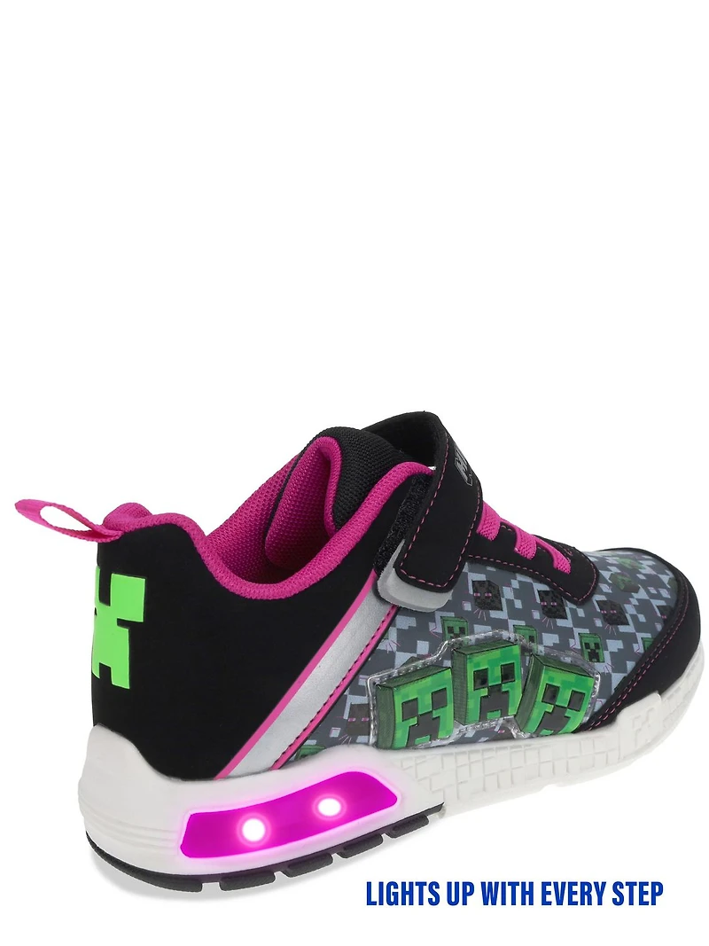Minecraft Lighted Girls  Athletic Shoes