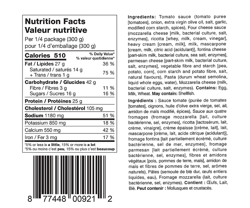 Lasagne aux 4 fromages Rana