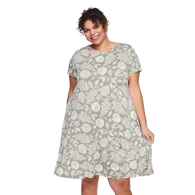 Robe trapèze George Plus pour femmes Tailles 1X-4X
