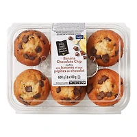 Your Fresh Market Banana Chocolate Chip Muffins, 6 muffins, 600 g total