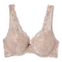 Soutien-gorge à coques avec dentelle superposée George pour femmes Tailles 40-44C, 38-44D