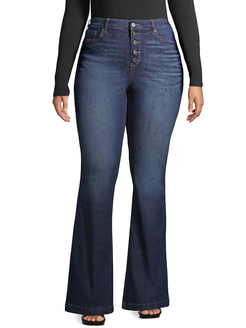 Sofia Jeans by Sofia Vergara Women’s Melisa Flare High Waist Stretch Jeans