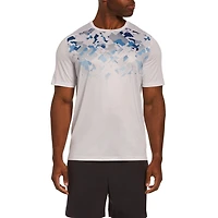 Grand Slam Tennis Men's Printed Fadeout Tech Short Sleeve Tennis Tee Shirt