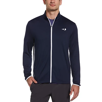 Grnad Slam Tennis Veste de tennis légère à manches longues avec fermeture éclair intégrale pour homme