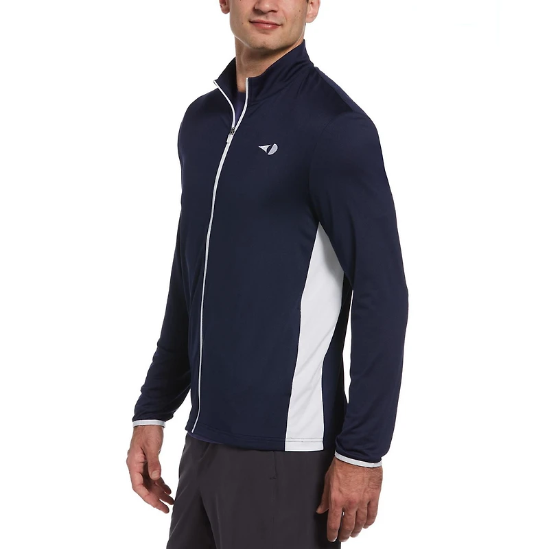 Grnad Slam Tennis Veste de tennis légère à manches longues avec fermeture éclair intégrale pour homme