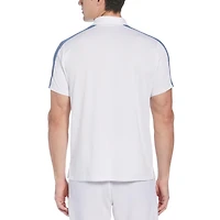 Grand Slam Tennis Polo de tennis à manches courtes avec blocs de couleurs pour homme avec passepoil