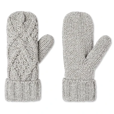 Time and Tru Women's Cable Knit Mitts