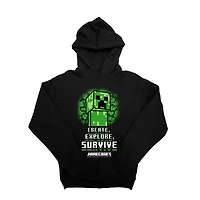 Sweat à capuche à manches longues Minecraft pour garçons Survive