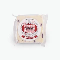 Quartiers de fromage Wensleydale et canneberges