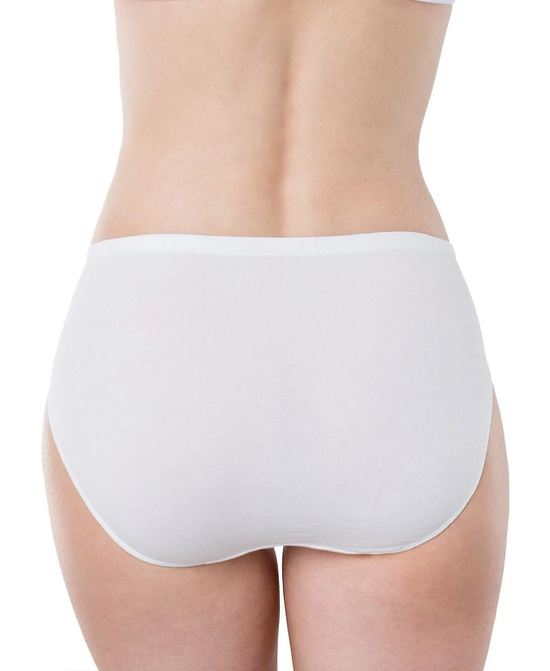 Elita Essentials Women's Cotton Stretch High Cut Brief Underwear