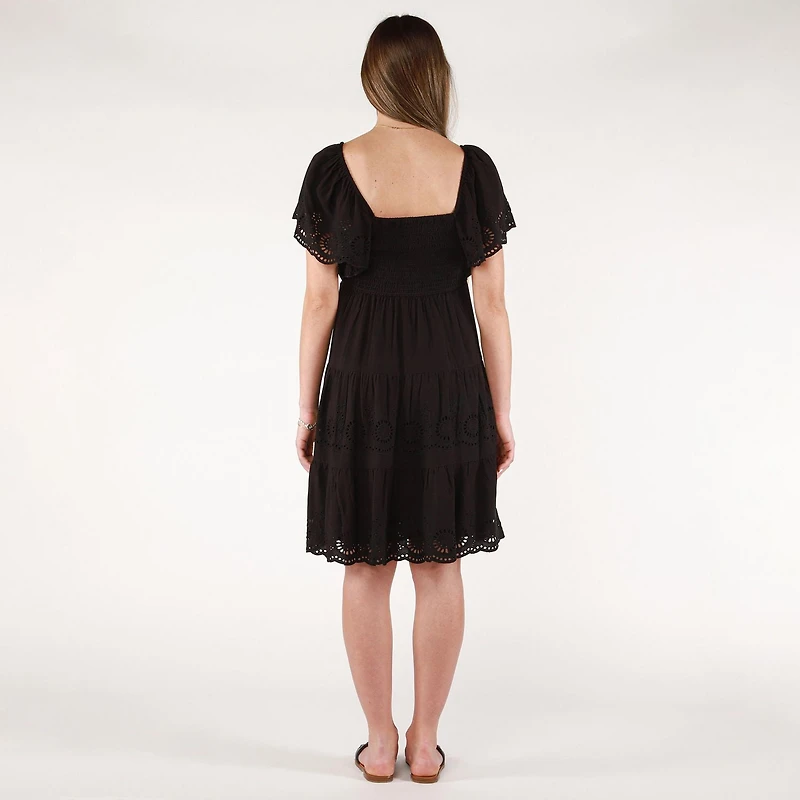 DV S/S Lace Sweetheart mini dress