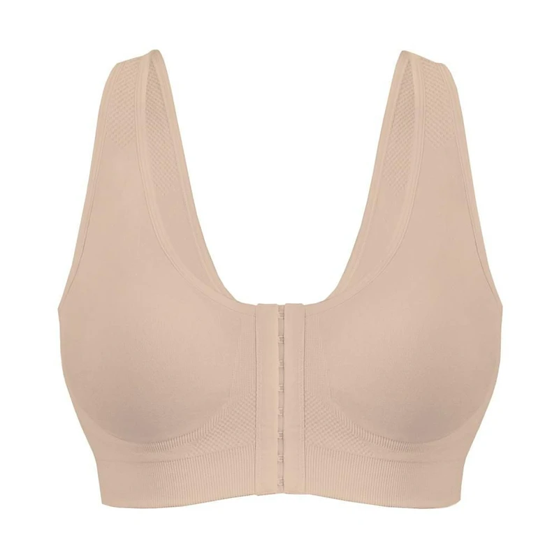Exquisite Form #9601000 FULLY Seamless Full-Coverage Bra, Wire-Free, Front Closure, Available Sizes - M 3XL