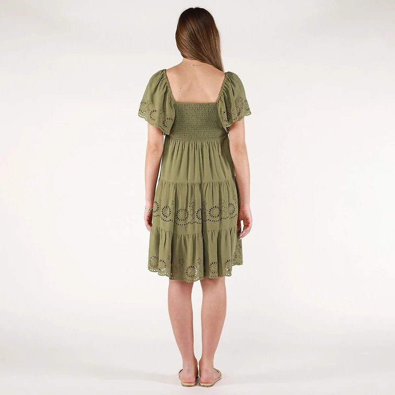 DV S/S Lace Sweetheart mini dress