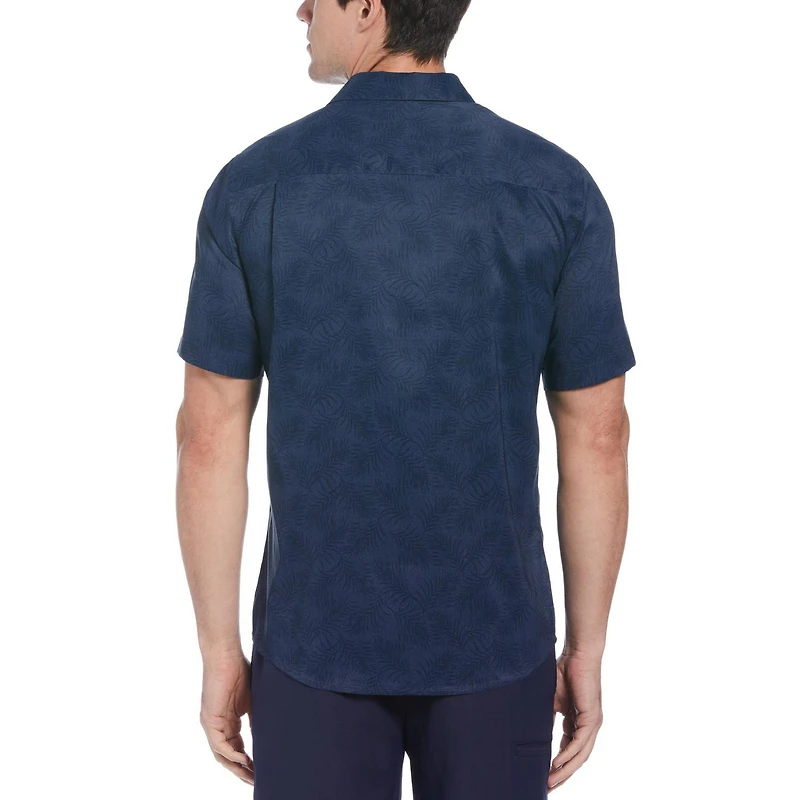 BH Chemise tissée boutonnée à imprimé tropical pour homme