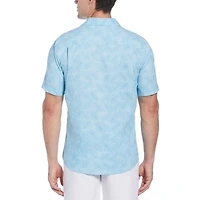 BH Chemise tissée boutonnée à imprimé tropical pour homme