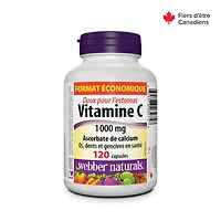 Webber Naturals®, Vitamin C Calcium Ascorbate, 1000 mg, Supports a Healthy Immune System, 120 Capsules