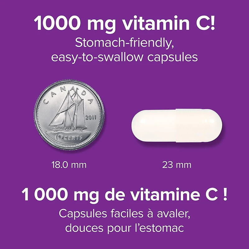 Webber Naturals®, Vitamin C Calcium Ascorbate, 1000 mg, Supports a Healthy Immune System, 120 Capsules