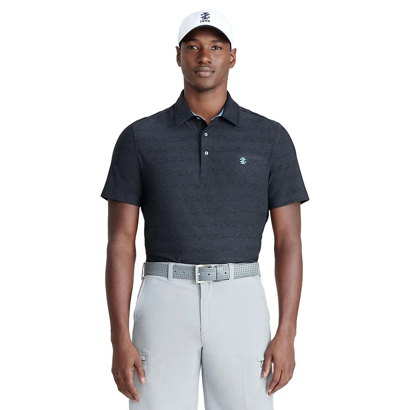 IZOD POLO DE GOLF À MANCHES COURTES ET RAYURES POUR HOMME