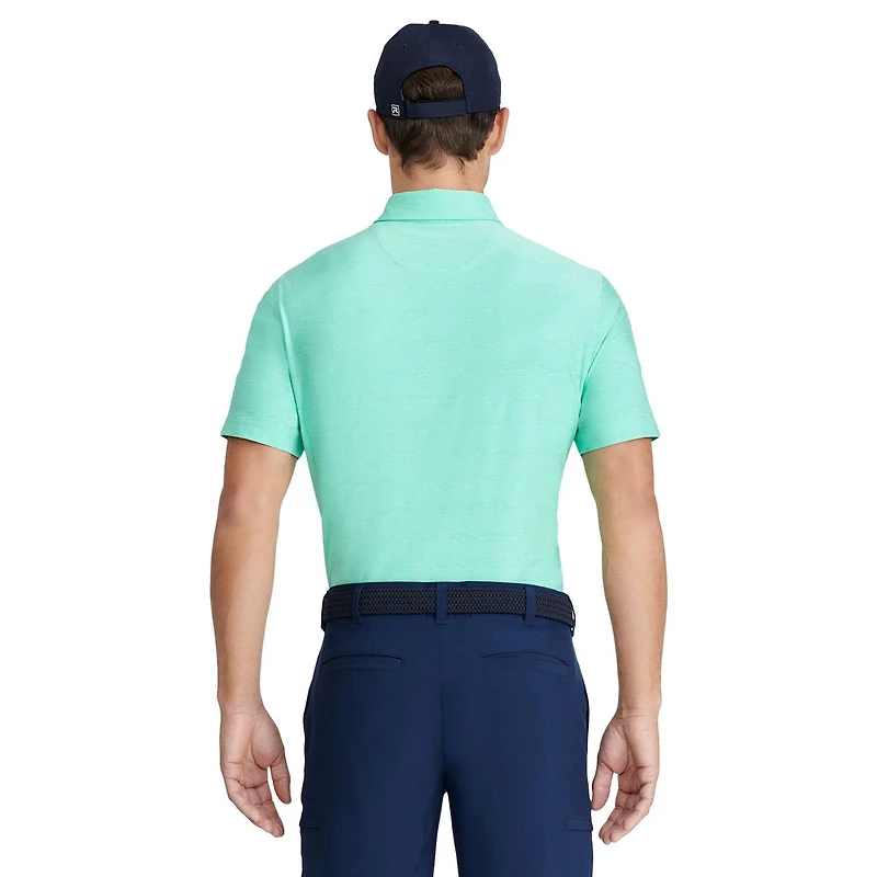 IZOD POLO DE GOLF À MANCHES COURTES ET RAYURES POUR HOMME