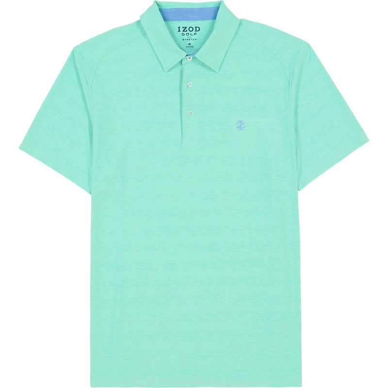 IZOD POLO DE GOLF À MANCHES COURTES ET RAYURES POUR HOMME