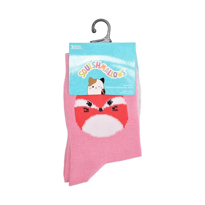 Squishmallows 3 pack Crew Socks, Squishmallows 3 pack Crew Socks sizes 10-13