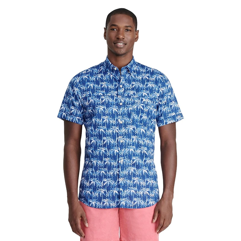 IZOD MENS SHORT SLEEVE DOCKSIDE WOVEN