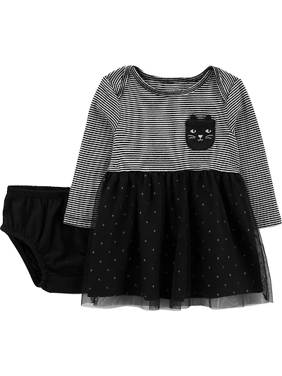Carter's Child of Mine Baby Girls' Dress - Black Cat