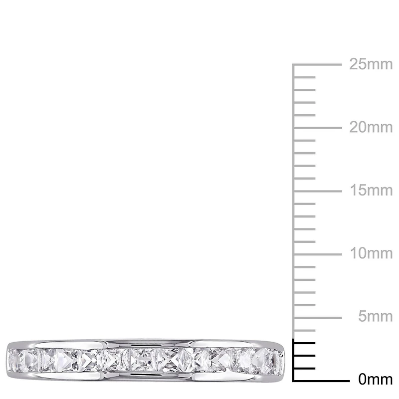 Miabella 0.75 Carat T.G.W. Created White Sapphire Sterling Silver Eternity Ring