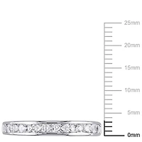 Miabella 0.75 Carat T.G.W. Created White Sapphire Sterling Silver Eternity Ring
