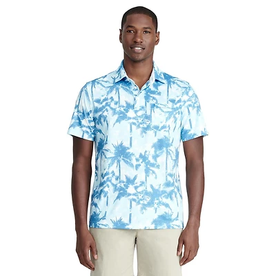 IZOD MENS SHORT SLEEVE PRINT POLO