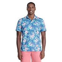 IZOD MENS SHORT SLEEVE PRINT POLO
