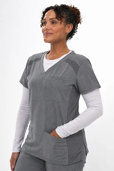 Zinnia Scrubs Flexie Rayon V-Neck top