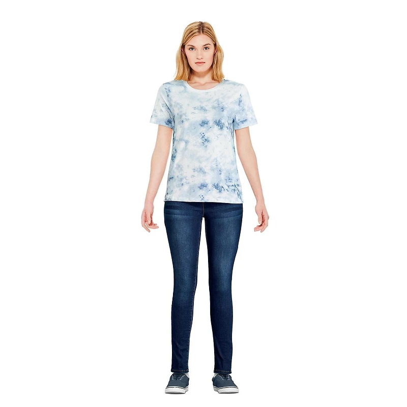 T-shirt imprimé en coton à encolure ronde George pour femmes