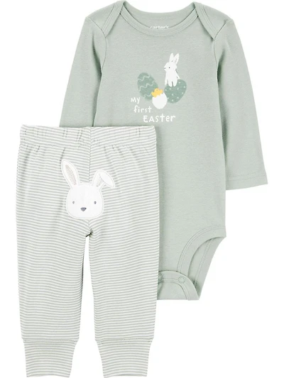 Carter's Child of Mine Ensemble body et pantalon unisexe pour bébé - Vert My First Easter