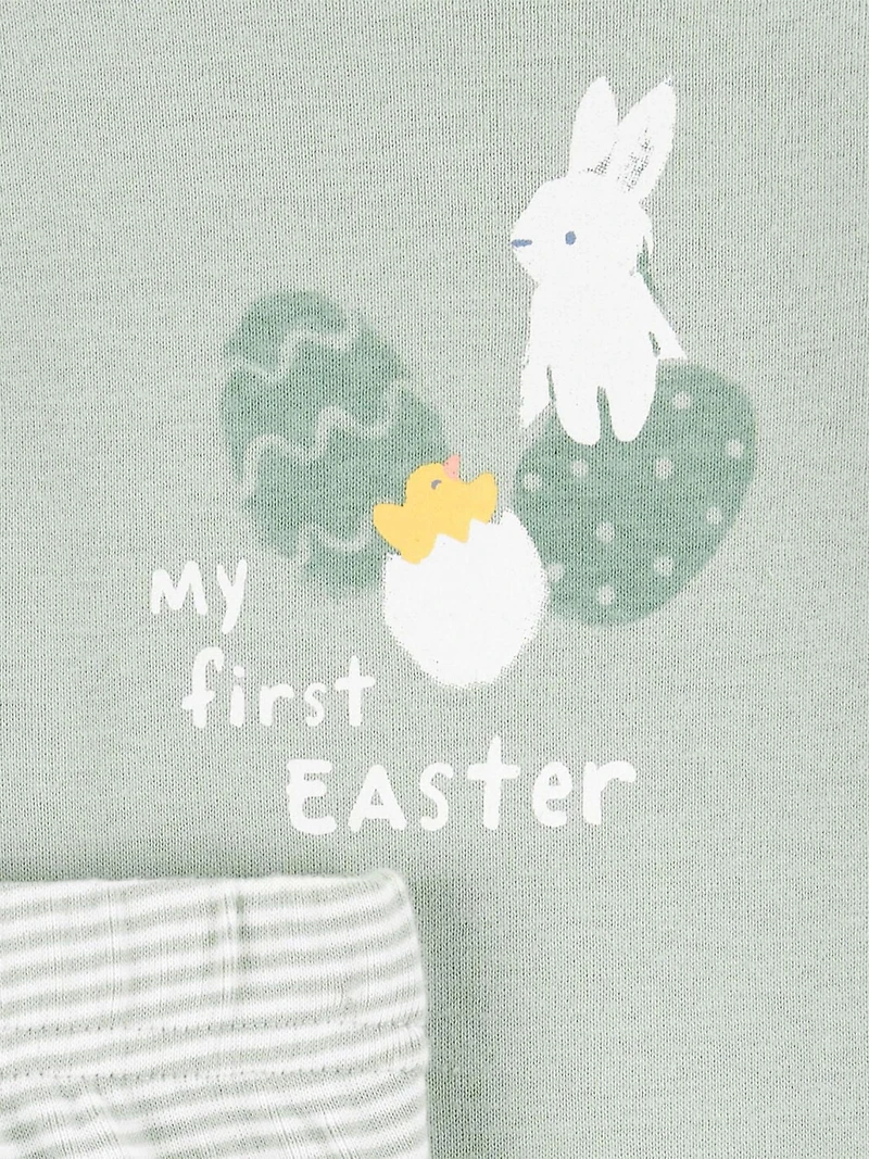 Carter's Child of Mine Ensemble body et pantalon unisexe pour bébé - Vert My First Easter