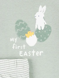 Carter's Child of Mine Ensemble body et pantalon unisexe pour bébé - Vert My First Easter