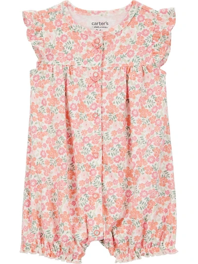 Carter's Child of Mine Infant Girl 1pc Romper-Pink Floral
